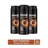 Hubrendy Tedarik 3 Adet Axe Dark Temptatıon Bay Parfüm Kofre 150 Ml