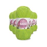 Hubrendy Tedarik 5 Adet Cotton Lüks Yelek Tunik Kazak Bluz Hırka İpi Yünü Fıstık Yeşili 97567