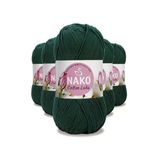 Hubrendy Tedarik 5 Adet Cotton Lüks Yelek Tunik Kazak Bluz Hırka İpi Yünü Koyu Yeşil 97580