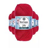Hubrendy Tedarik 5 Adet Lotus Bikini Büstiyer Bluz Örgü İpi K141 Fuşya