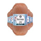 Hubrendy Tedarik 5 Adet Lotus Bikini Büstiyer Bluz Örgü İpi K277 Şeftali