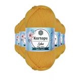 Hubrendy Tedarik 5 Adet Lotus Bikini Büstiyer Bluz Örgü İpi K318 Koyu Sarı