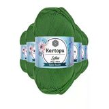 Hubrendy Tedarik 5 Adet Lotus Bikini Büstiyer Bluz Örgü İpi K486 Çam Yeşili