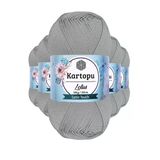 Hubrendy Tedarik 5 Adet Lotus Bikini Büstiyer Bluz Örgü İpi K941 Açık Gri