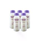 Hubrendy Tedarik 5 Adet Oksidan Krem Saç Boya Sıvısı 6'Lık 20 Volüme 60 Ml