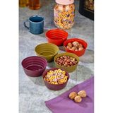 Hubrendy Tedarik Plastik Çerezlik Sunumluk 6 Lı Kase Yonca Desen Royaleks-Ht-001