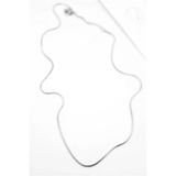 Hubrendy Tedarik Yılan Zincir Kolye - 46Cm - Gümüş