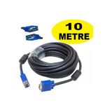 Hubstein 10 Metre Vga Kablo Lcd Monitör Projeksiyon Bağlantı Kablosu - Çift Filtreli Wga 15 Pın-A04