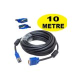 Hubstein 10 Metre Vga Kablo Lcd Monitör Projeksiyon Bağlantı Kablosu - Çift Filtreli Wga 15 Pın