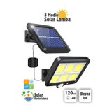 Hubstein 120 Ledli Sensörlü Güneş Enerjili 3 Mod 4,5 Metre Kablolu Solar Sokak Lambası