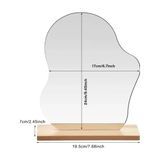 Hubstein 23 Cm X 19 Cm Düzensiz Estetik Makyaj Aynası Çerçevesiz, Dekoratif Masa Üstü Ayna Yatak Odası E54
