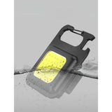 Hubstein 4 Adet LED Anahtarlıklı Metal Kasa El Feneri Şişe Açacağı Usb’li Şarj Edilebilir Cep Boy Cob 800MAH FW-14-4AD