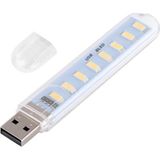 Hubstein 8 LED Beyaz Işık Taşınabilir Mini USB LED Lamba 5730 Smd Kamp Stick LED