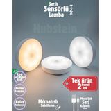 Hubstein Hareket Sensörlü 0.6W USB Şarj Edilebilir LED Işık 2 Renkli Dolap İçi Gece Lambası