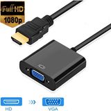 Hubstein HDMI To VGA Çevirici Dönüştürücü - Siyah