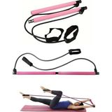 Hubstein Squat Pilates Jimnastik Egzersiz Çubuğu Portable Studio 90 cm Orta Dirençli Setli Spor Aleti
