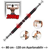 Hubstein Uzun Süngerli Barfix Demiri Barfiks Çubuğu Koridor Barfiks Barı 80-120 cm Arası Ayarlanabilir