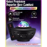 Hubstein Yıldızlı Projektör Tavan Bulutsu Galaxy Lazer Işıklı Disko Topu Bluetooth Hoparlör Parti LED Lambası