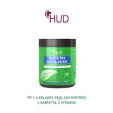 Hud Matcha Kolajen (TİP I VE TİP III), L-karnitin Ve Yeşil Çay Ekstresi 300 gr (30 GÜNLÜK PORSİYON)