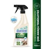 Hueger Vegan Çok Amaçlı Temizleyici – Köpük & Sprey Başlıklı, Beyaz Sabun Kokulu Güçlü Temizleyici, 750 ml