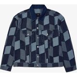 Huf Patchwork Denim Erkek Lacivert Ceket - DNM-Lacivert