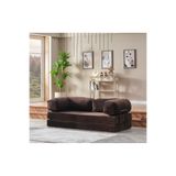 Huga Metal Relax 200cm Kanepe, Fitilli Kadife, Yıkanır, Silinir, Dinlenme Koltuğu, Yatak Olabilen, Acı Kahve