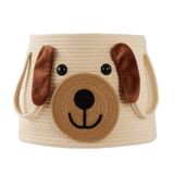 Hugaboom Kulplu Büyük Köpek Dokuma Sepet, Sevimli Çamaşır Sepeti, Oyuncak Saklama Sepeti, Bebek Hediye Sepeti, Kreş için Hayvan Sepeti, Giyim, Havlu, Köpek/Kedi Oyuncakları