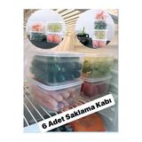 Huge 6 Adet Buyuk Boy Saklama Kabi Kapakli Erzak Taze Sebze Kabi Seti 2 Lt Kapakli Kutu