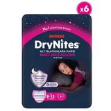 Huggies Drynites 8-13 Yaş 30-48 kg 6 Paket 54 Adet Kız Gece Külodu