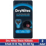 Huggies Drynites Erkek 8-13 Yaş Emici Gece Külodu 30-48 kg 9x2 18 Adet - Çok Renkli - 8 - 10 Yaş