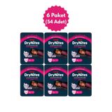 Huggies DryNites Kız Emici Gece Külodu 13+ Yaş 48-60 kg, 6 Paket (54 Adet)