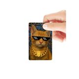 Huggy Craft Gözlüklü Komik Kedi Temalı Parlak Kredi/Banka Kart Kaplama Sticker