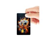Huggy Craft İskambil Kağıtları Alevler Parlak Kredi/Banka Kart Kaplama Sticker