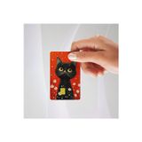 Huggy Craft Red Black Kedi Kredi/banka Kartı Kaplama Sticker tekli