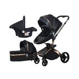 Huggy Egg 001 6 In 1 Travel Sistem Siyah Bebek Arabası