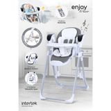 Huggy Enjoy Elektrikli 2'si 1 arada Mama Sandalyesi & Bebek Salıncağı | Katlanabilir, Kumandalı Gri