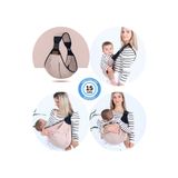 Huggy Mommy Bej Ergonomik Bebek Taşıma Çantası Bebek Taşıyıcı Sling Puset Ana Kucağı Kanguru Hafif Pratik