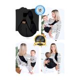 Huggy Mommy Siyah Ergonomik Bebek Taşıma Çantası Bebek Taşıyıcı Sling Puset Ana Kucağı Kanguru Hafif Pratik