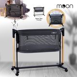 Huggy Moon Otomatik Sallanabilir Hareket Sensörlü Kumandalı Oyun Parkına Dönüşebilen Anne Yanı Elektrikli Beşik - Antrasit