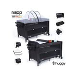 Huggy Napp 6in1 Anne Yanı Park Yatak Oyun Parkı + Yatak 70x120 siyah