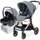 Huggy Revo 5 In 1 Travel Sistem Bebek Arabası - Gri