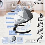 Huggy Rockie Yenidoğana Uygun Kumandalı Bluetooth Müzikli Mama Tepsili Ana Kucağı