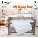 Huggy Zelanda Kuzu Yünü Pamuk Kumaş 60 x 120 Bebek Yatak Pedi - Beyaz