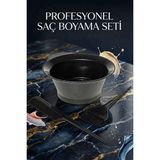 hugin sho Saç Boyama Seti 3 Lü Saç Boyama Fırçası Tarağı Boya Kabı