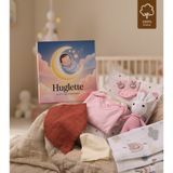 Huglette Nova - Premium Yenidoğan Bebek Seti – Amigurumi + Müslin Örtü + 2’li Zıbın – Baby Box - Pembe - 0 - 3 Ay