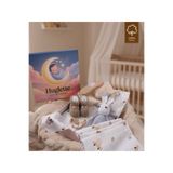 Huglette Winny - Yenidoğan Hediye Seti – Müslin Örtü + Örme Patik + Emzik Tutucu + El Örgüsü Amigurumi Oyuncak + Sabun Fırça Seti - Baby Gift