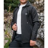 Huğlu Outdoor Su Geçirmez Içi Mebranlı Düz Mercan Unisex Yağmurluk - Siyah