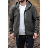 Huğlu Outdoor Yeşil Kapüşonlu Softshell Mont - 08Y-Yeşil - 2XL
