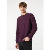 Hugo Bisiklet Yaka Oversize Düz Mor Erkek Kazak 50474813_Smarlo
