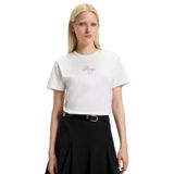 HUGO Bisiklet Yaka T-Shirt, XS, 5003335766, Beyaz, Kadın